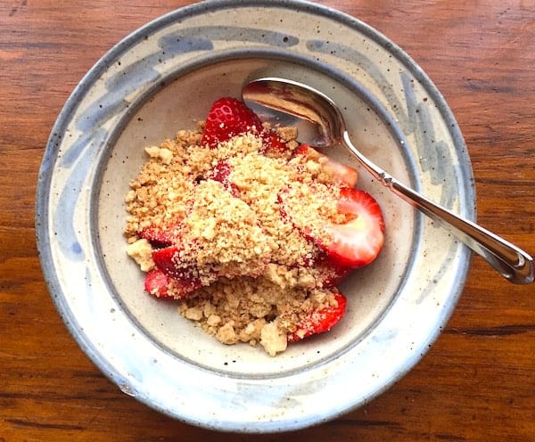 Cookie Crumble Fruit Parfait (no whipped cream).