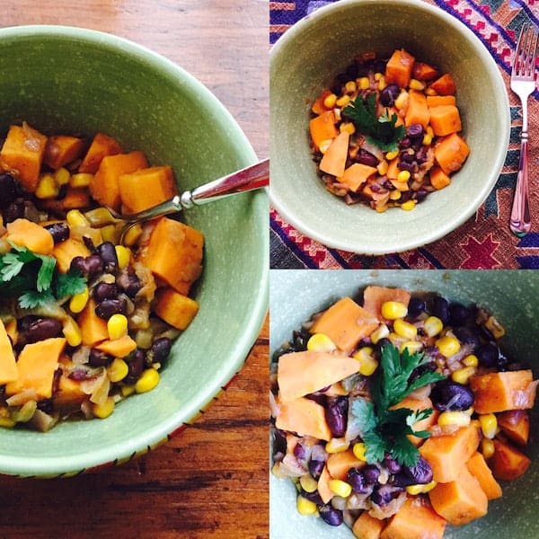 Sweet Potato Black Bean Casserole is gluten free, vegan and delicious!