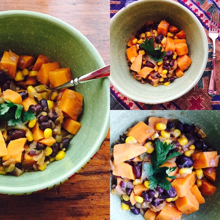 Sweet Potato Black Bean Casserole takes just 35 minutes to make. And YUM!
