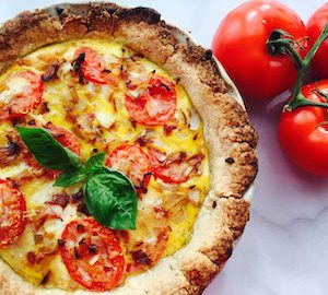 Gluten Free Tomato Basil Quiche Recipe