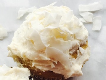 Cupcake with Frosting and Coconut
