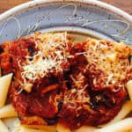 Don's Eggplant Parmesan with Homemade Red Sauce