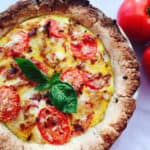 Scrumptious Gluten Free Tomato Basil Quiche