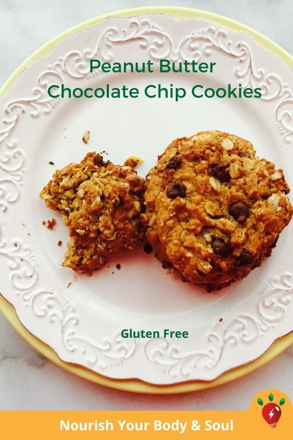 These cookies are to-die-for amazing. Much like an energy bar. #PeanutButterChocolateChipCookies #Cookies #peanutbutter $Recipes #GlutenFree #RecipeIdeaShop