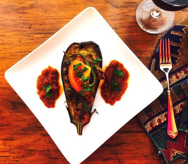 Baked Vegetable Stuffed Eggplant
