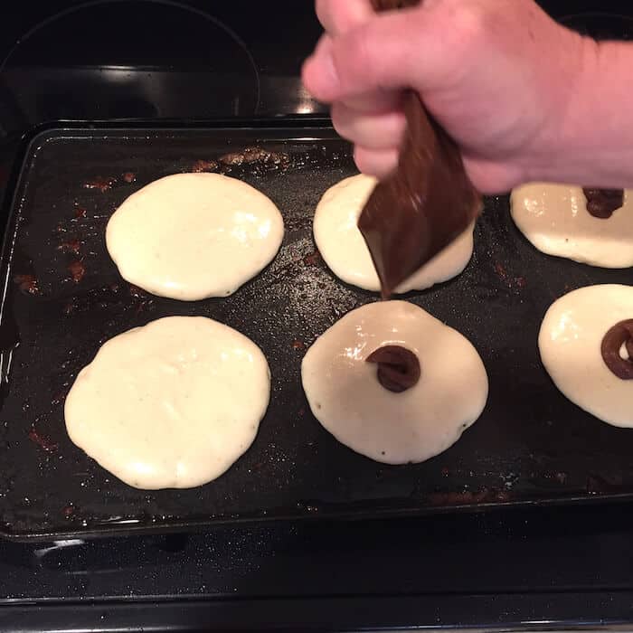 Our Cinnamon Pancakes were messy!
