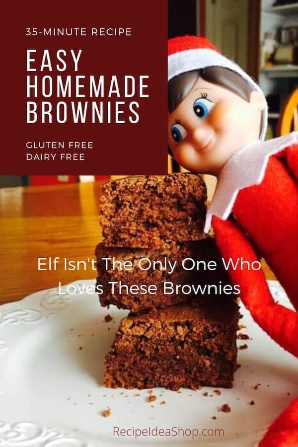 These Easy Brownies (GF DF) are super easy. Dump, mix, bake, eat. Yum. #easybrowniesglutenfreedairyfree #browniesrecipe #homemadebrownies #barcookies #comfortfood #glutenfree #dairyfree #cookies #recipes #recipeideashop