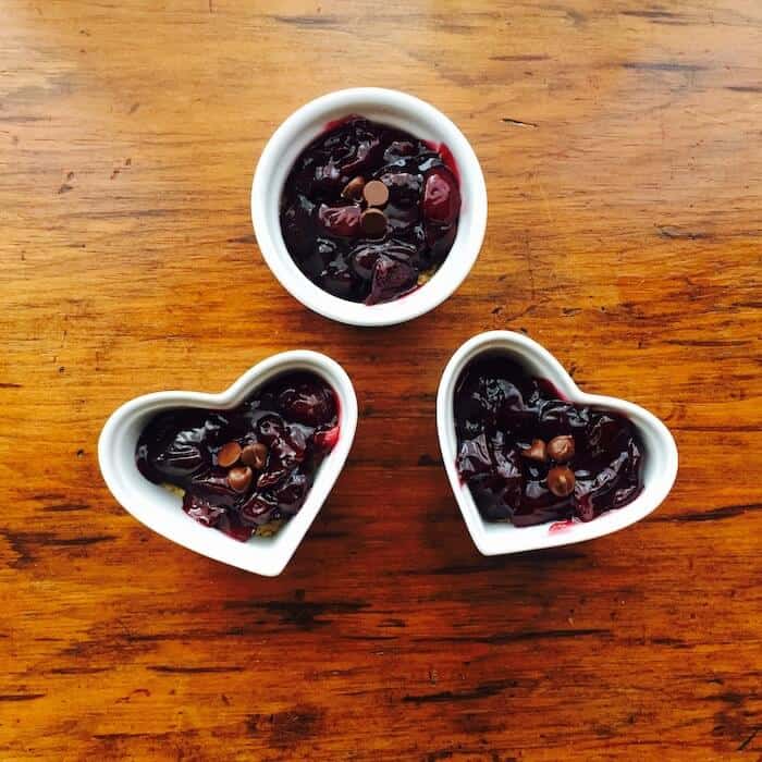 Gluten Free Cherry Tart, simple, individual servings