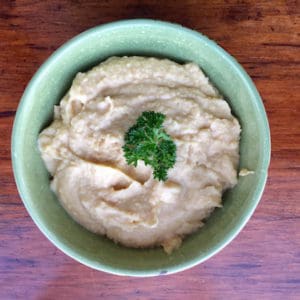 Authentic Hummus (Best Ever) Recipe, ready for dipping.