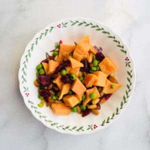 Super delicious, 30-minute, vegan/gluten free Sweet Potato Pine Nut Salad.