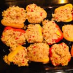 Risotto Stuffed Peppers (Vegan), so creamy and delicious!