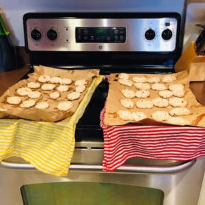 Use wet towels to steam the cookies for easy removal.