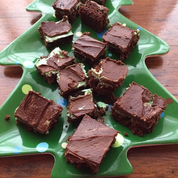 Gluten Free Three Layer Mint Brownies
