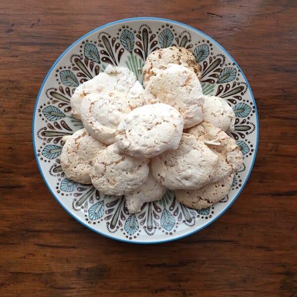 Coconut Kiss Cookies will surprise you because they melt in your mouth, are vegan and gluten free, and low in calories. Crispy and chewy, they are fabulous. #coconutkisscookies #vegan #glutenfree #cookies