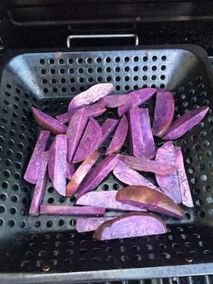 grilled purple potatoes