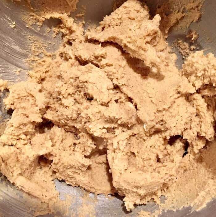 Homemade Peanut Butter Cookies dough is creamy and thick, like most cookie dough.