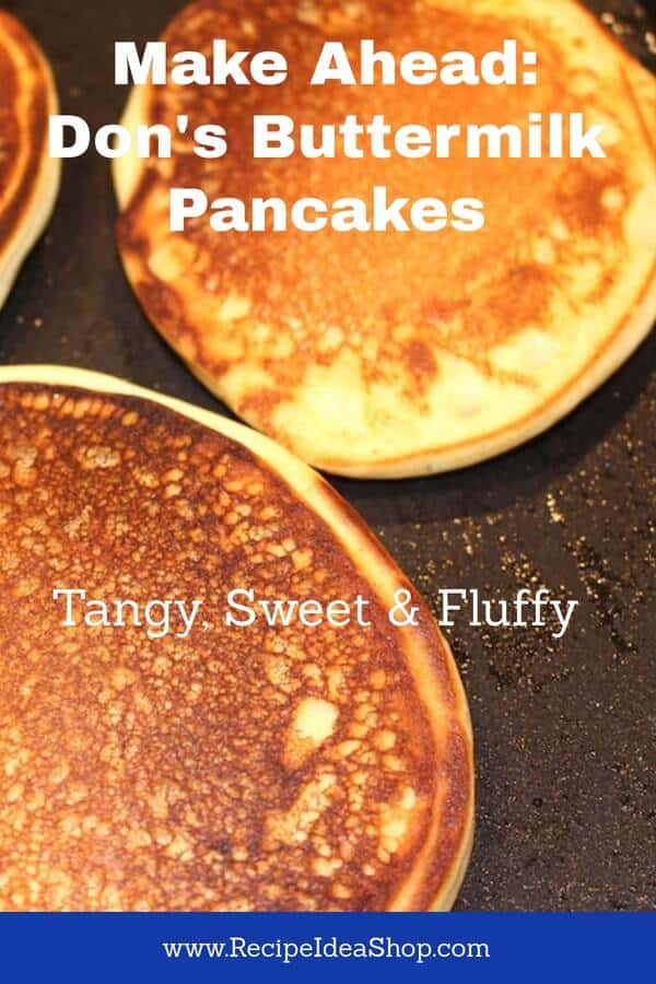 Don's Buttermilk Pancakes are so good, but there are <strong>2 easy tricks</strong> to making them that way. #Donsbuttermilkpancakes, #buttermilkpancakes, #recipeideashop