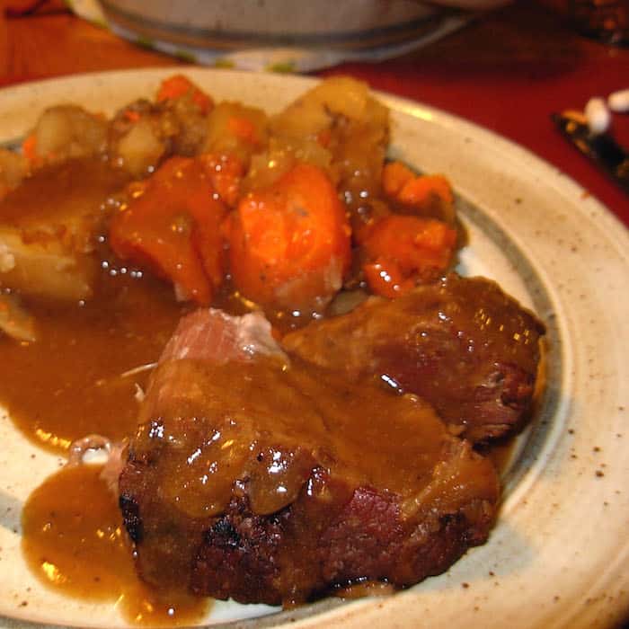 Slow Cooker Ginger Beef Roast with Ginger Snap Gravy is an excellent slow cooker pot roast.