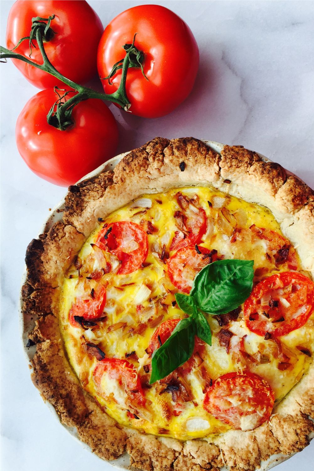 gluten free tomato basil quiche