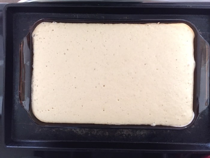 Make the rolls in a baking dish. Look at those nice air holes in the batter after it raises.