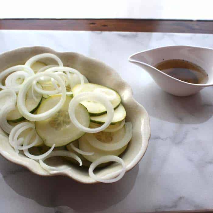 Donna's Cucumber and Onion Salad is perfect for a picnic or carry-in lunch.