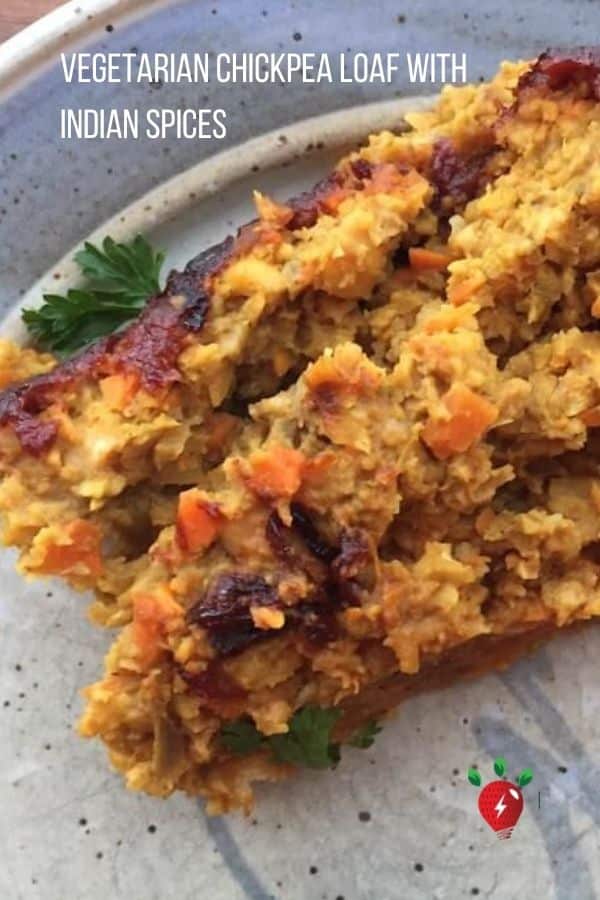 Vegetarian Chickpea Loaf with Indian Spices is to-die-for. SO, so flavorful. #VegetarianChickpeaLoaf #IndianCooking #GlutenFree #Vegan #HealthyTwist #RecipeIdeaShop