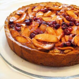 apple cranberry tart.