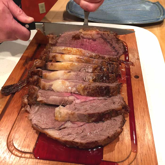 We like our Prime Rib medium rare. Bake it about 5-10 minutes longer if you like it more done.