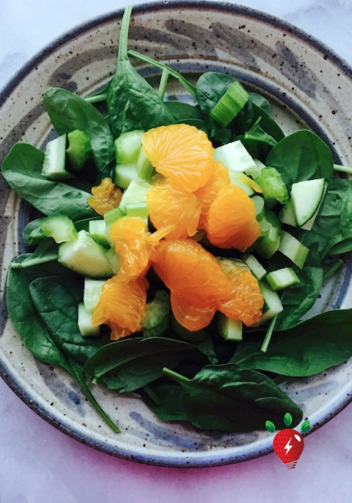 Crunchy Sweet Spinach Salad #CrunchySweetSpinachSalad #SpinachSalad #Salad #NoCooking #HealthyTwist #Recipes #RecipeIdeaShop