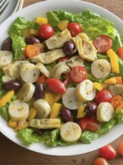 hearts of palm salad with artichoke hearts and tomatoes