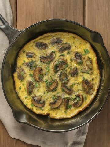 roasted mushroom frittata with zucchini