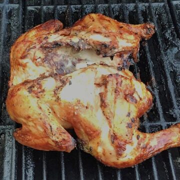 grilled spatchcocked chicken