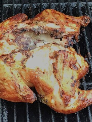 grilled spatchcocked chicken