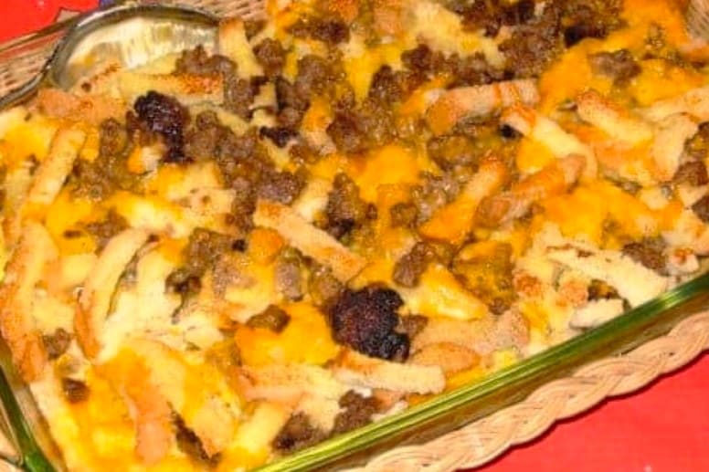 make a delicious sausage and egg casserole for breakfast