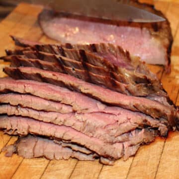 marinated and grilled flank steak