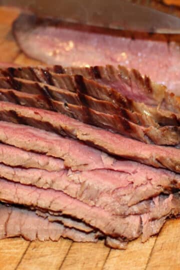 marinated and grilled flank steak