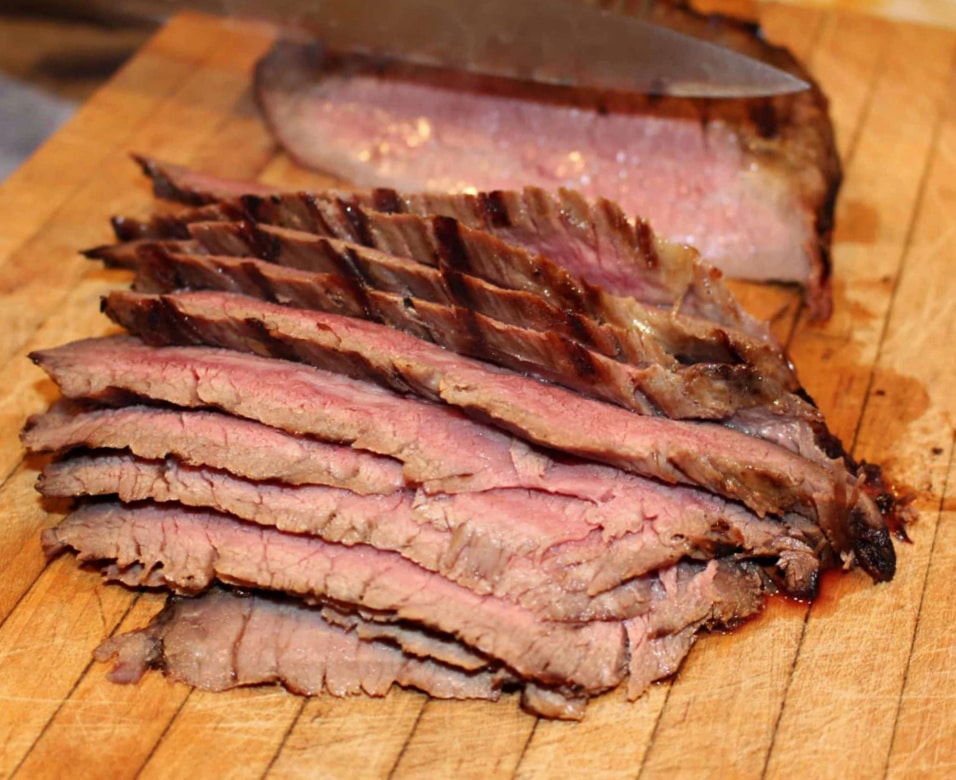 marinated and grilled flank steak