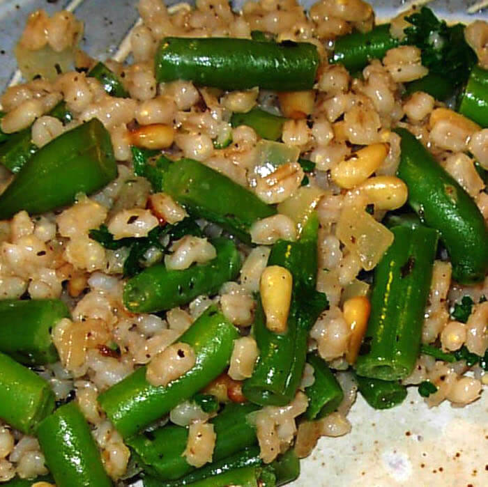 Barley Green Beans Parmesan, tasty & diabetic friendly