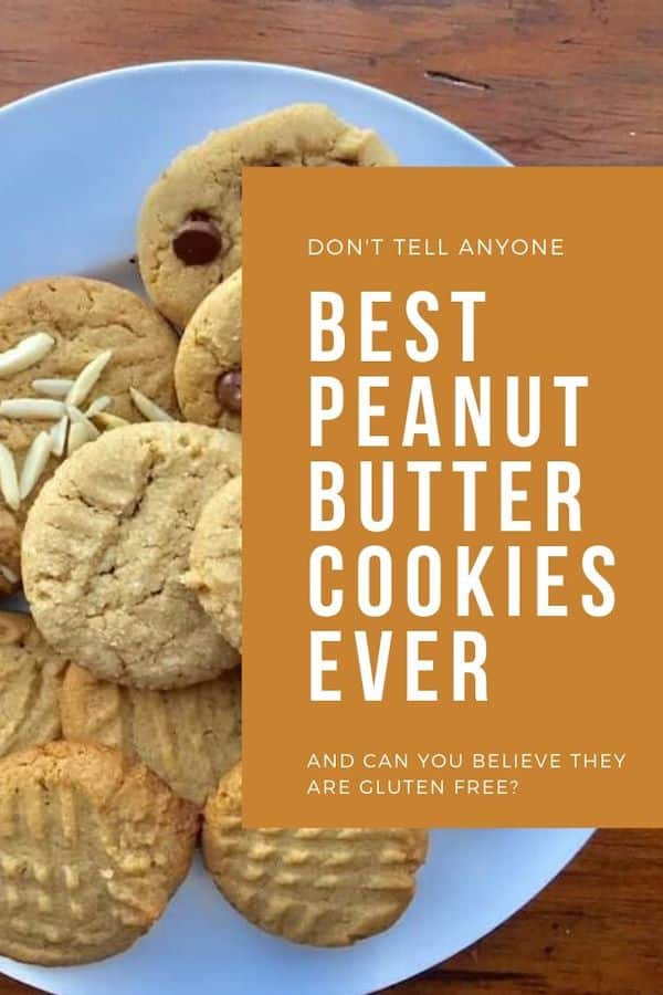 If you tell them they are Gluten Free Peanut Butter Cookies, you can eat them all yourself. It's so worth that bold truth. #glutenfreepeantubuttercookies #peanutbuttercookies #bestcookies #cookies #PBCookies #recipes #glutenfree #dessert #comfortfood #recipeideashop