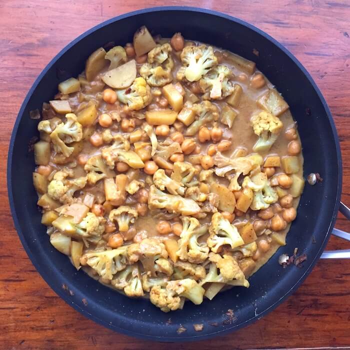 This Indian-style cauliflower recipe is a quick, delicious vegan main dish.