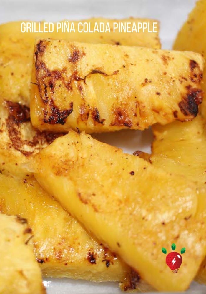Grilled Pina Colada Pineapple. #GrilledPineapple #GrilledPinaColadaPineapple #GrilledFruit #Recipes #GlutenFree #HealthyTwist #RecipeIdeaShop