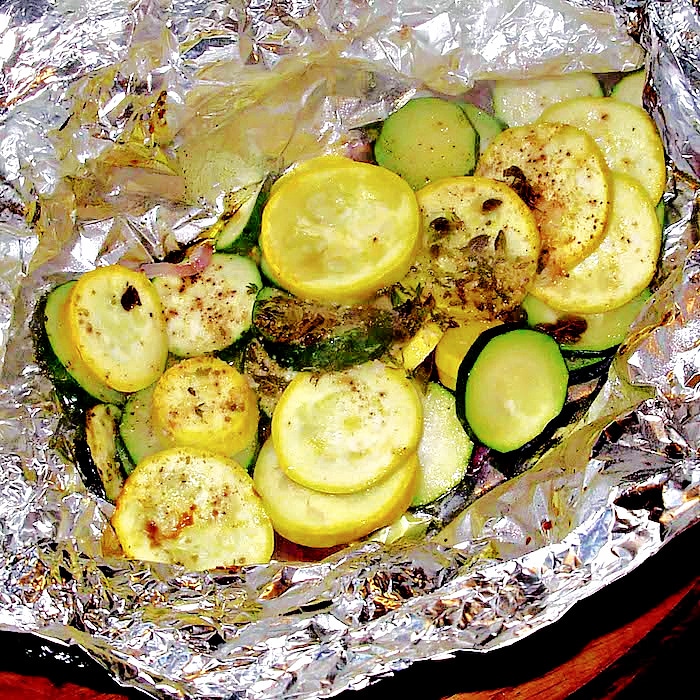 Easy Grilled Squash With Onions And Herbs Good Side Dish - Recipe Idea Shop