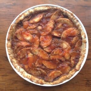 homemade peach tart