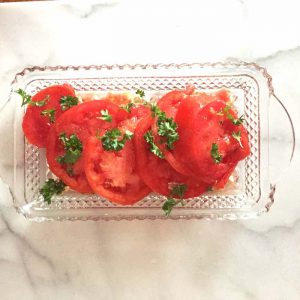 There's nothing better than a homegrown sliced tomato.