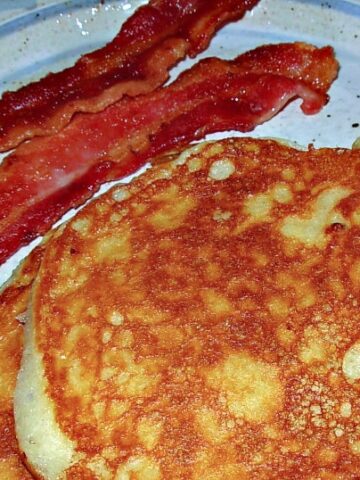 Iranian Yogurt Pancakes made with sour cream and Greek Yogurt