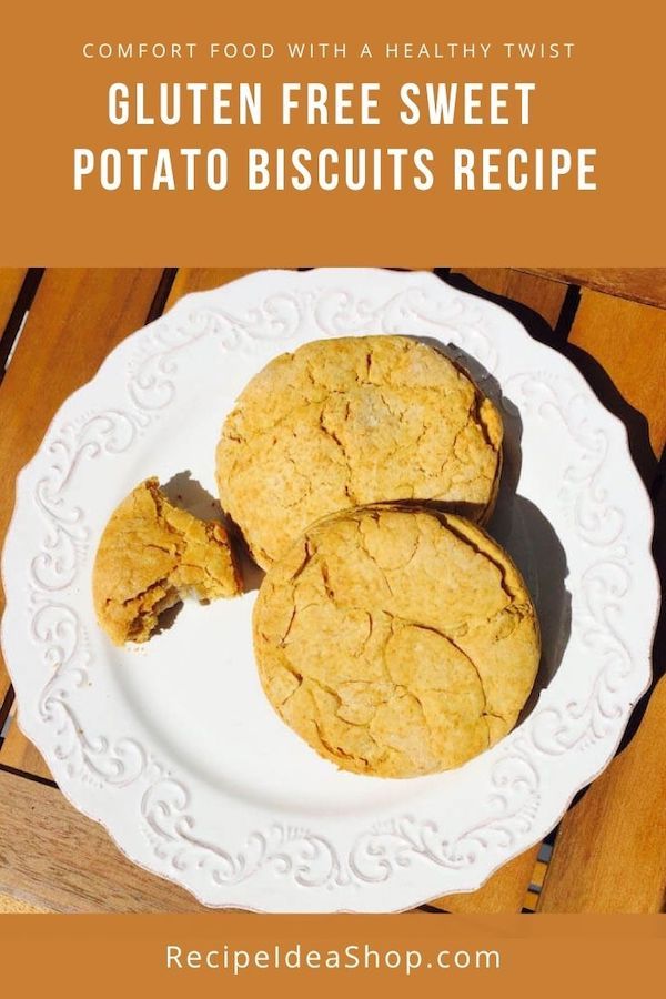 Gluten Free Sweet Potato Biscuits. Terrific for breakfast or anytime. #glutenfreesweetpotatobiscuits #sweetpotatobiscuits #glutenfree #recipes #recipeideashop