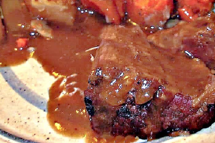 ginger pot roast with gingersnap gravy