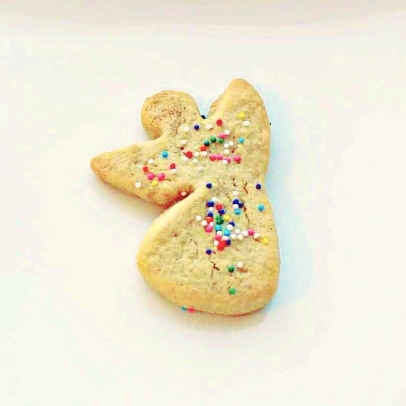 brown sugar cookie recipe with cut out cookie dough angel