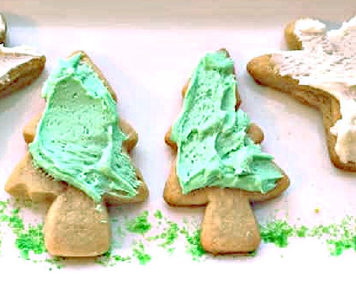 sugar cookie cut out trees