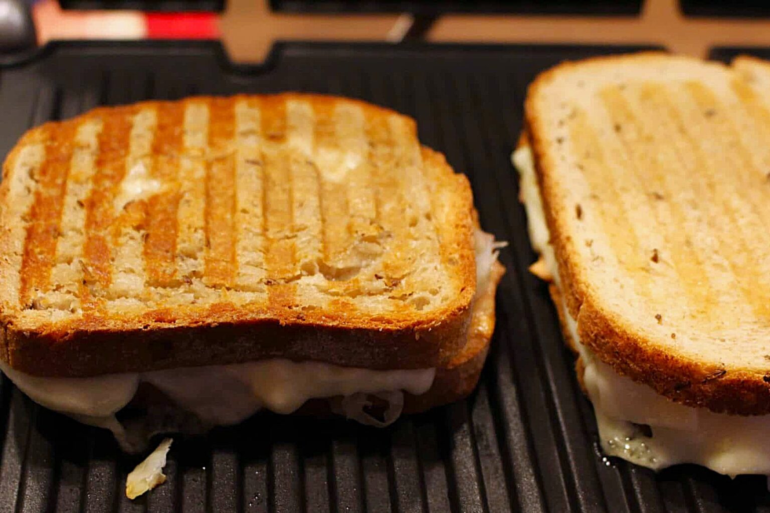 grilled portabella Reuben sandwich vegetarian style